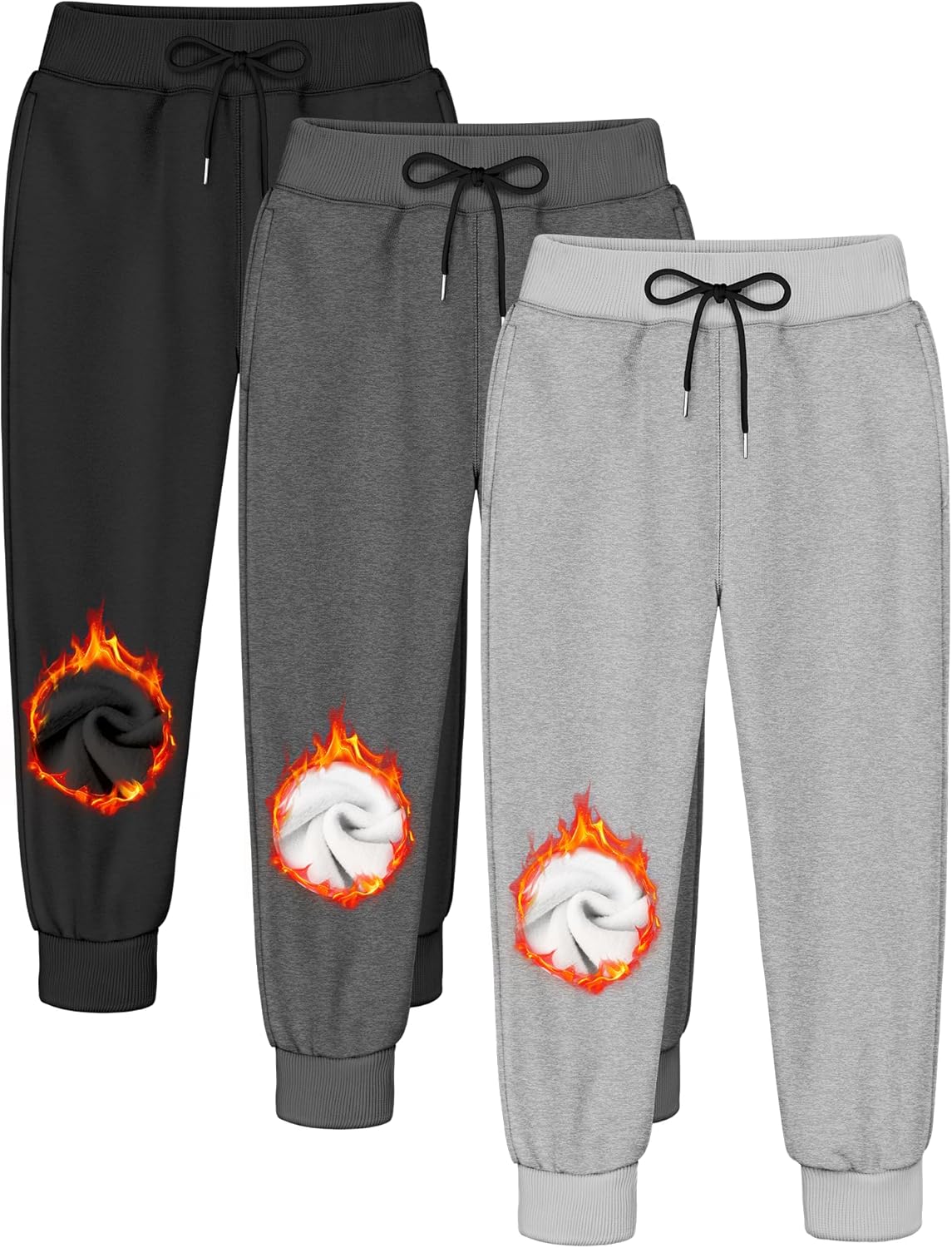Boys Sweatpants Fleece Joggers with Pockets for Kids 2-14Y