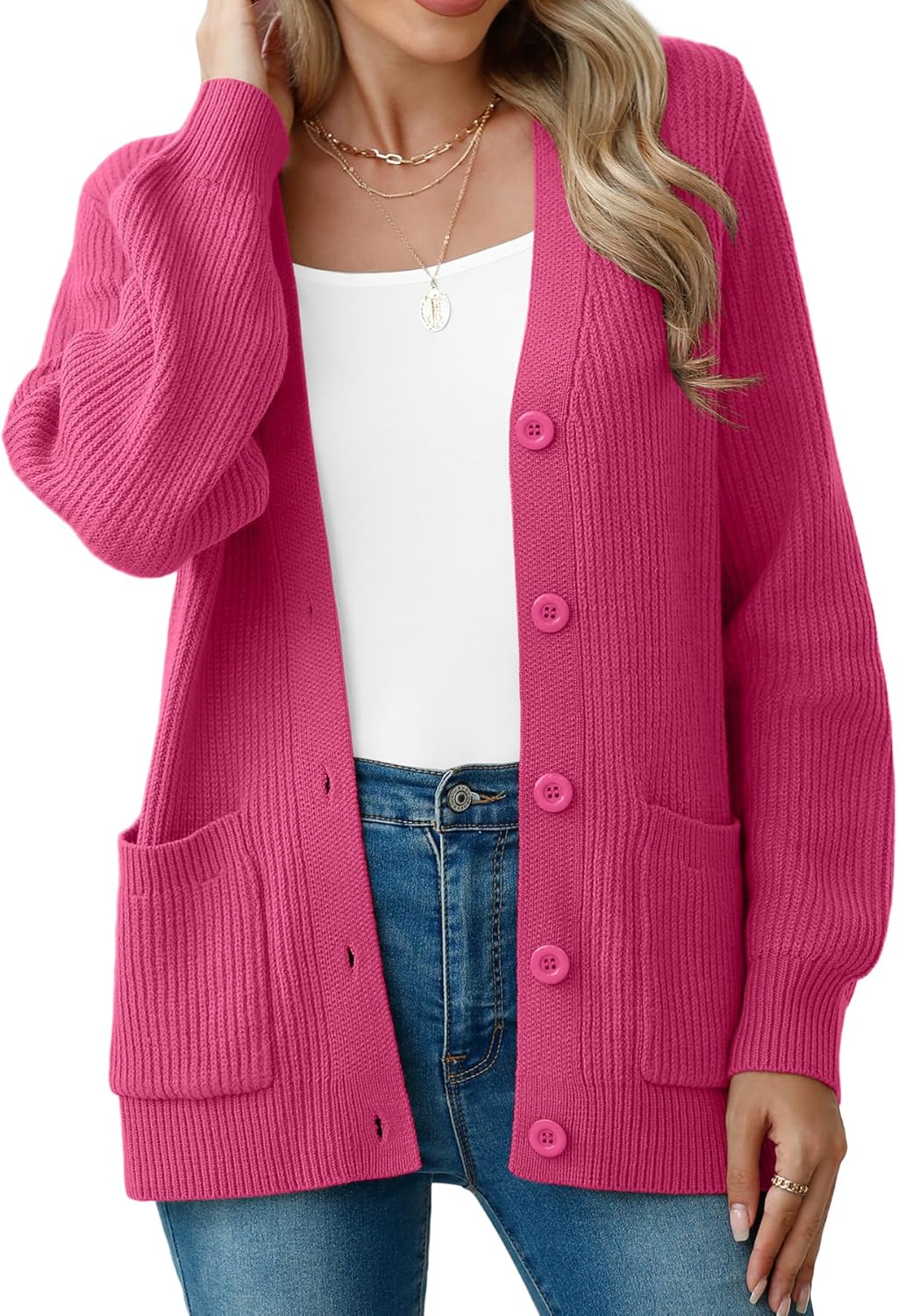 VIISHOW Women Chunky Knit Cardigan Sweater for Fall and Winter