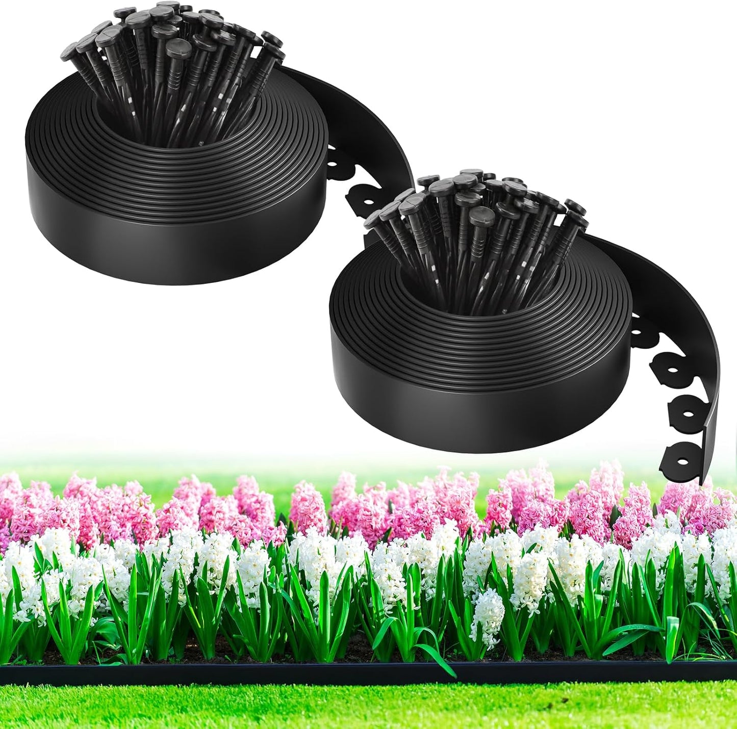 MIXC 66ft Landscape Edging Kit for Easy Garden Borders