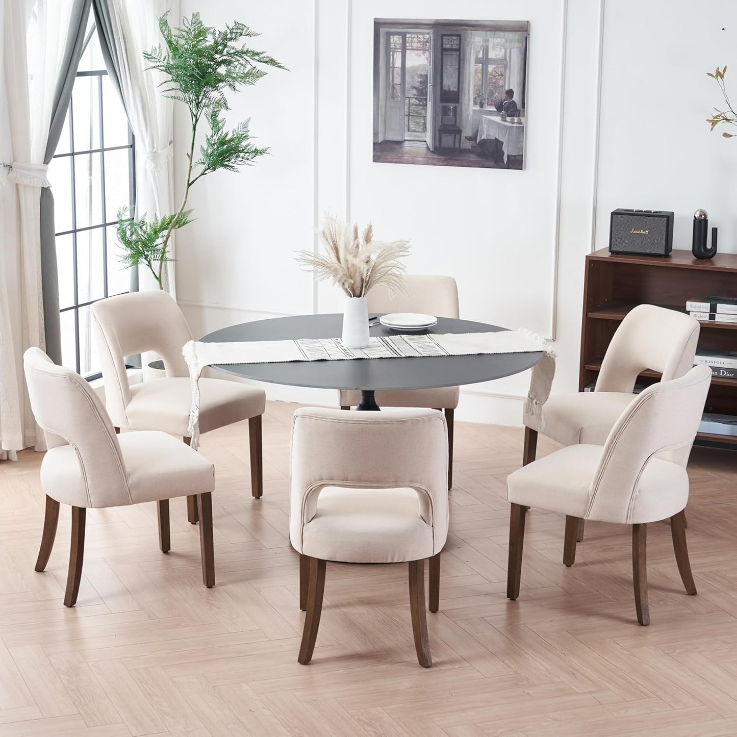 VKNOW Wooden Dining Chairs Set of 6 for Modern Dining