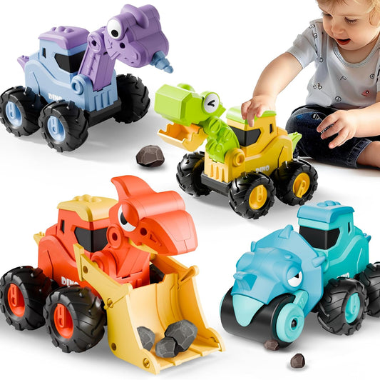 Dino Push Go Car Set for Toddlers | iPlay, iLearn