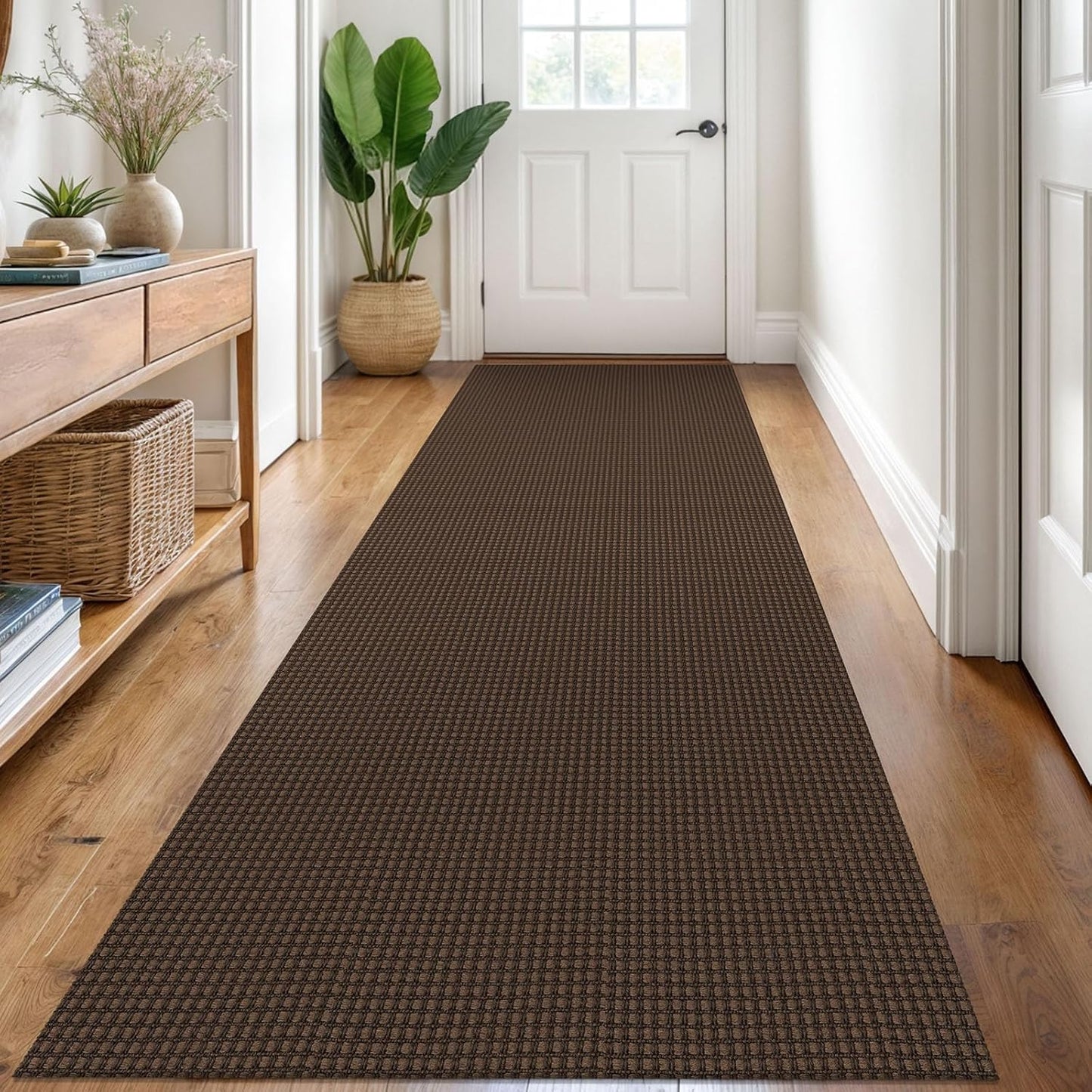 KOZYFLY 3x8 ft Washable Kitchen Runner Rug for Hallways