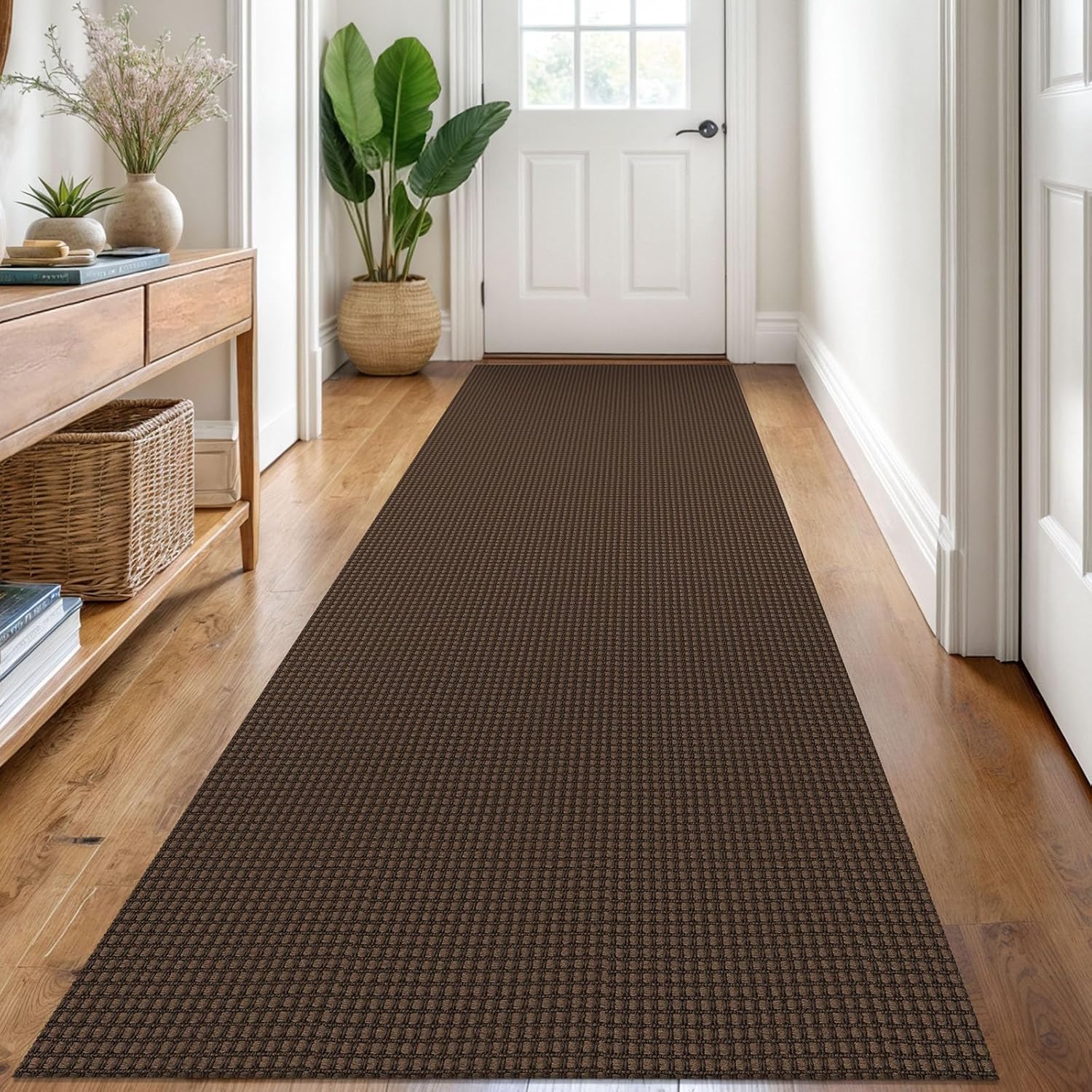 KOZYFLY 3x8 ft Washable Kitchen Runner Rug for Hallways