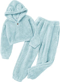 Arshiner Girls 2 Piece Fuzzy Sweatsuit Set - Cozy Cold-Weather Wear