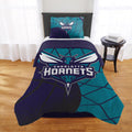Charlotte Hornets Officially Licensed NBA Comforter Set - Soft Team