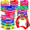 Tambourine 30 Pack for Kids Adults - Colorful 4-Bell Handheld Set