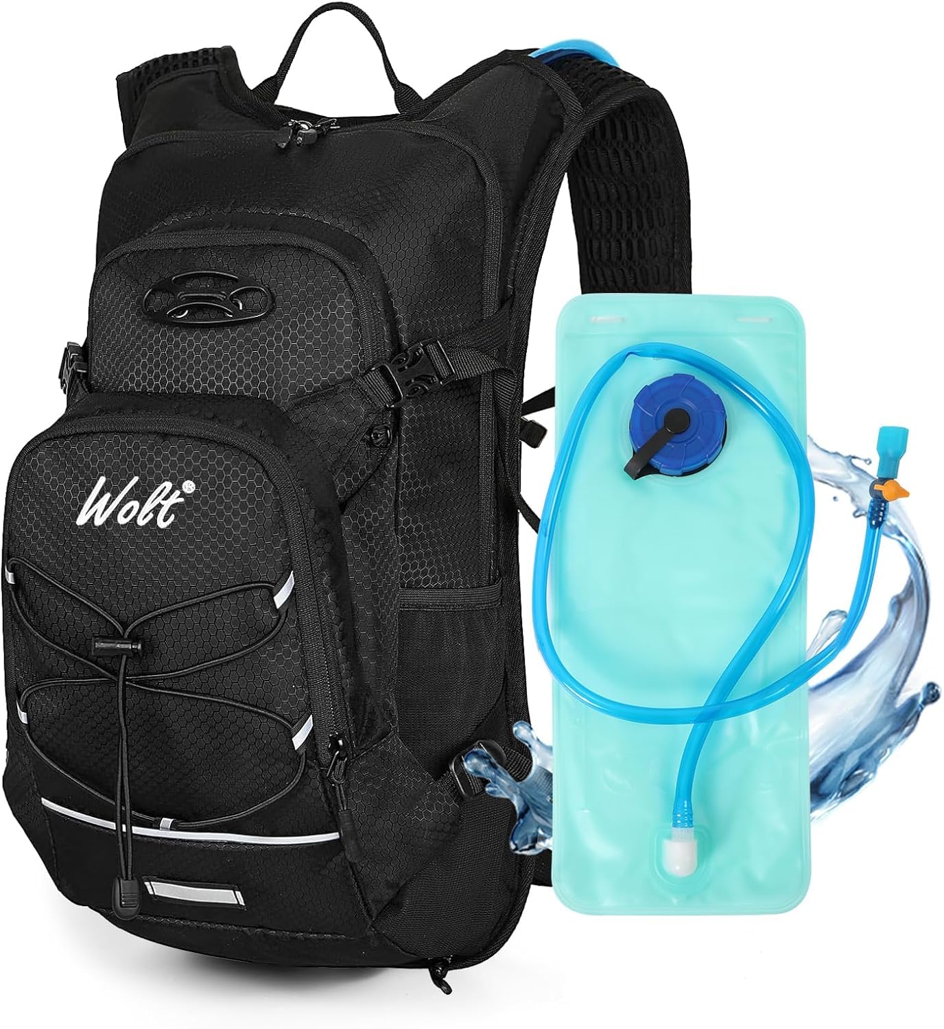 WOLT Hydration Backpack 18L with 2L Water Bladder for Hiking