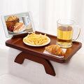 Couch Arm Tray Bamboo Sofa Armrest Table with 360 Phone Holder - Space