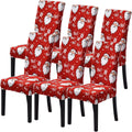 SearchI Christmas Chair Covers Set of 6 for Holiday Decor