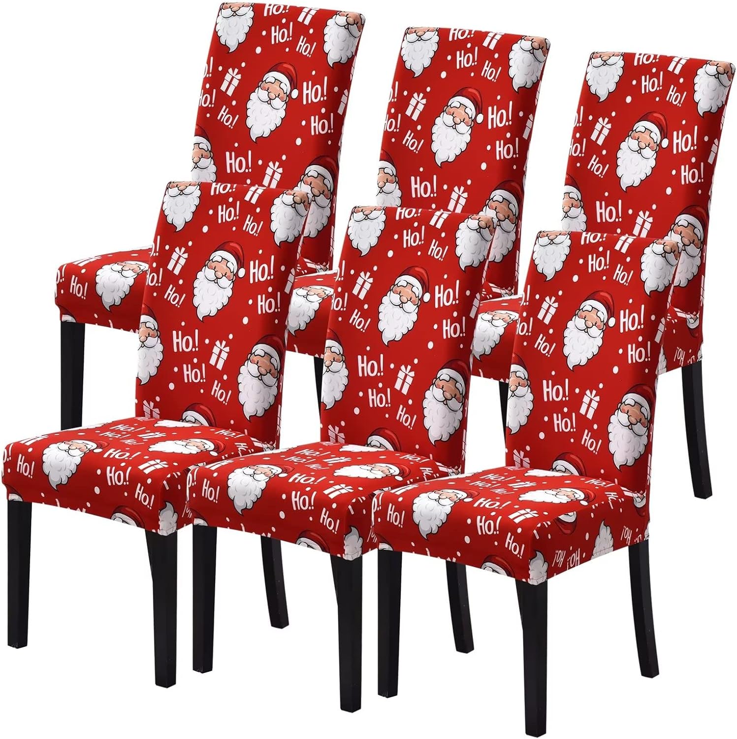 SearchI Christmas Chair Covers Set of 6 for Holiday Decor