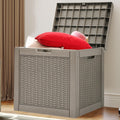 32 Gallon Deck Box Outdoor Storage Chest - Waterproof Rattan