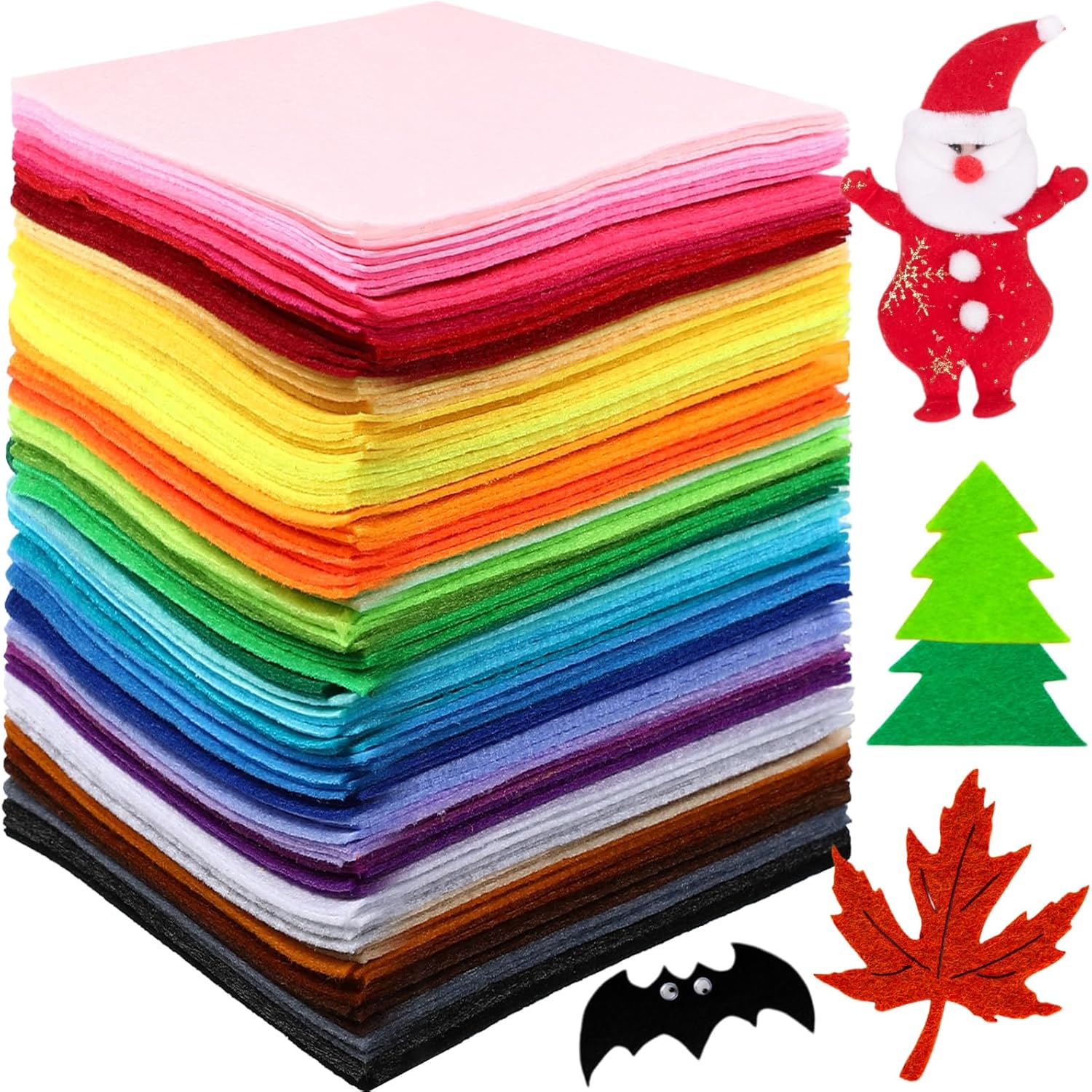 Reginary 120 Pcs 12 x 12 Inch Felt Sheets for Crafting Fun