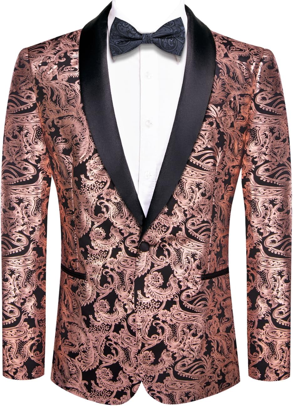 Hi-Tie Stylish Men Suit Jacket Blazer for Elegant Occasions