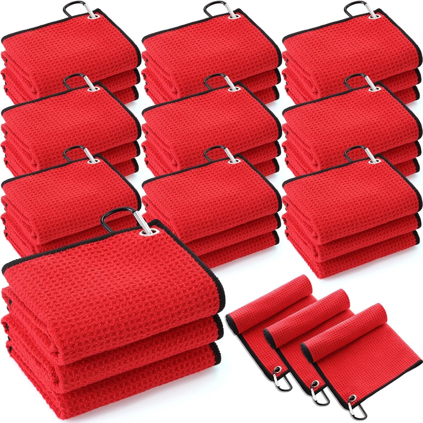 30 Pcs Golf Towels Bulk for Bags - Microfiber Fabric Towels