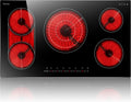 Karinear 36 Inch Electric Cooktop 5-Burner Ceramic Stove - Flexible