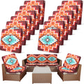 Patio Stretch Cushion Covers 12 Pcs - Waterproof, Elastic Fit