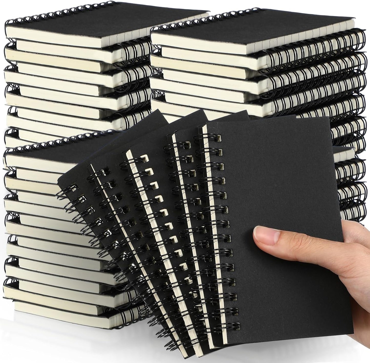Small Spiral Notebooks 100 Pcs Memo Pads for Office School Work