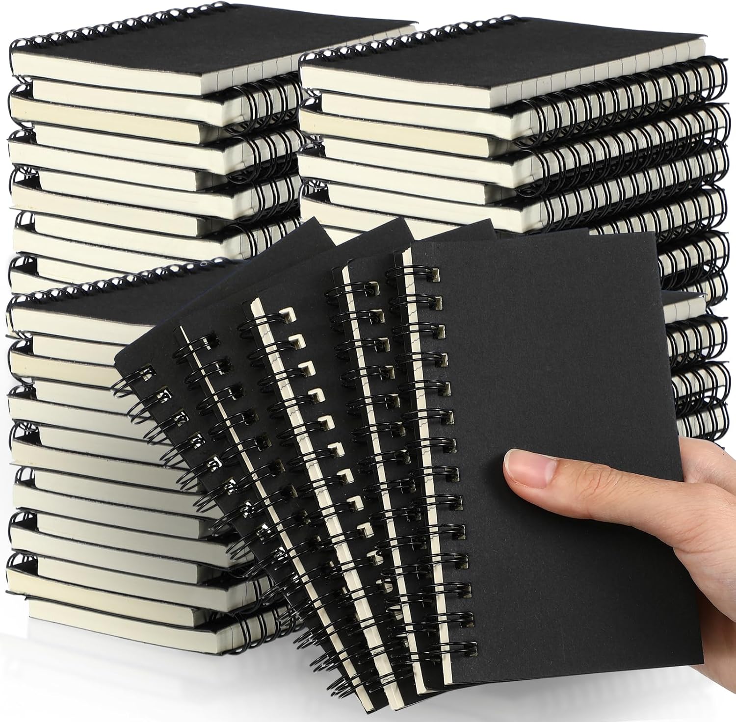 Small Spiral Notebooks 100 Pcs Memo Pads for Office School Work