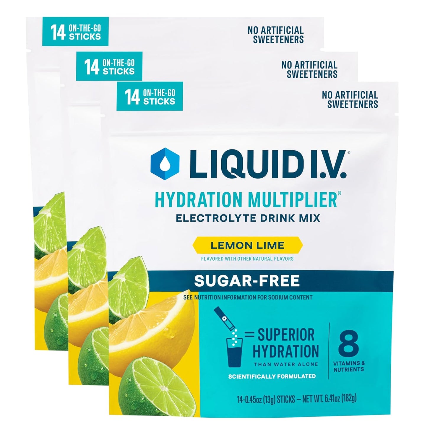 Liquid I.V. Hydration Multiplier Sugar-Free Lemon Lime Mix