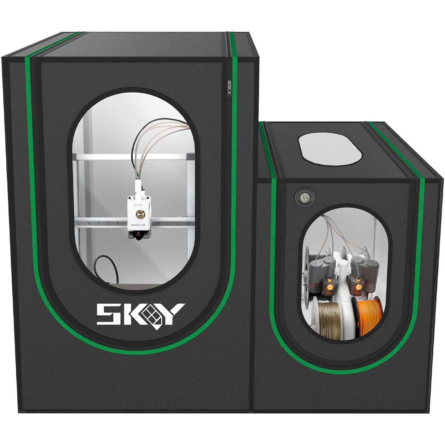 2 in1 3D Printer Enclosure with Storage Box and LED Light