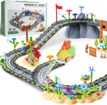 Magnetic Tiles Road Set Garden Track with Toy Car - Fun STEM Play
