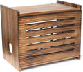Wooden WiFi Router Storage Box - Wall Mountable Dark Oak