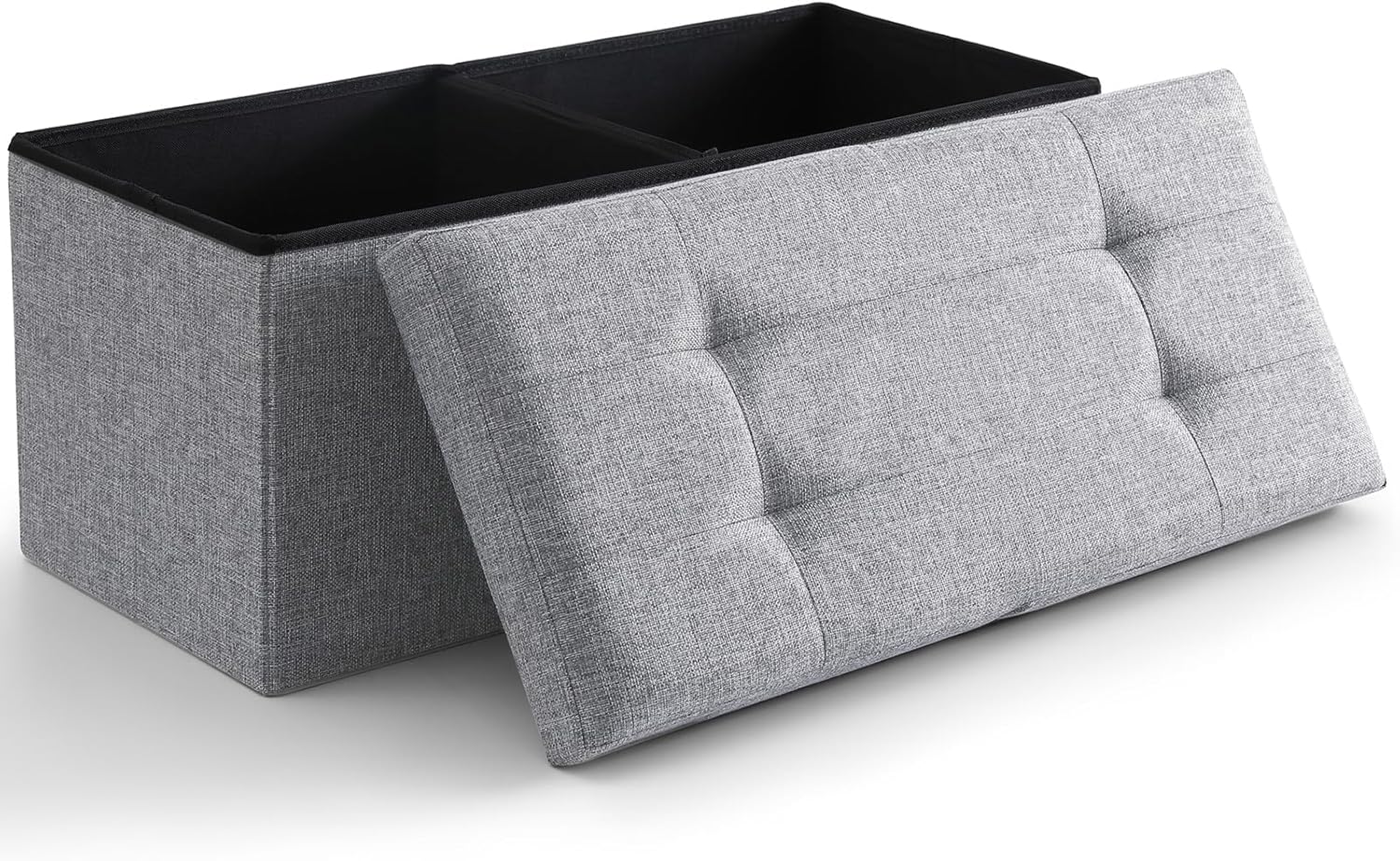Cuyoca Foldable Seat Footrest Shoe Bench with 75L Storage Space