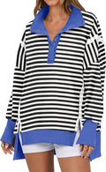 Oversized Button Up Henley Sweatshirt - Soft Casual Fall Top