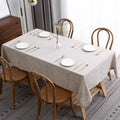 Flaxy Faux Linen Table Cloth 60 x 140 in - Wrinkle Resistant Elegance