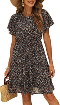 Manydress Women's Summer Floral Chiffon Dress for Elegant Style