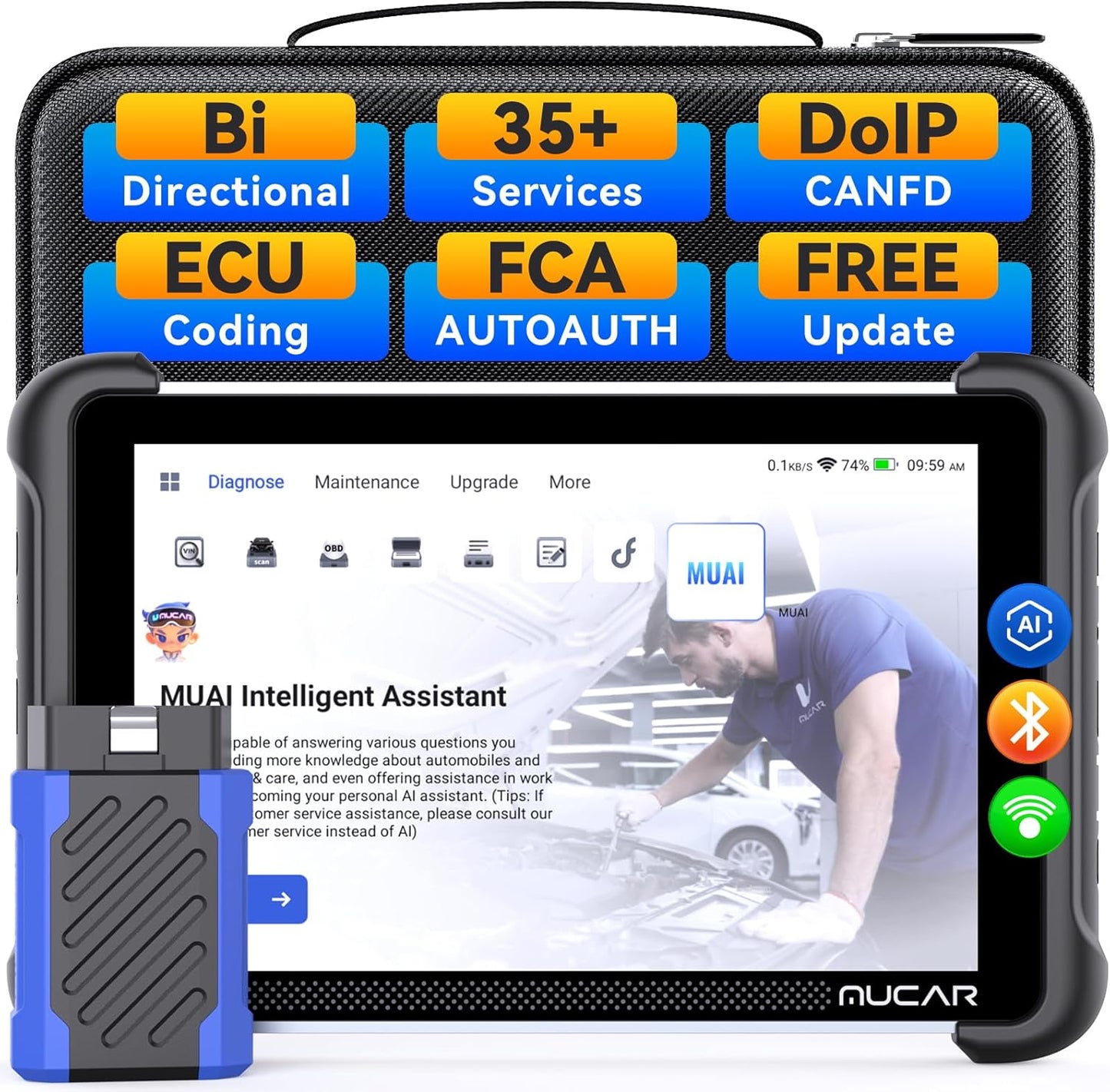 MUCAR 892BT OBD2 Scanner: AI-Assisted Full System Diagnostics