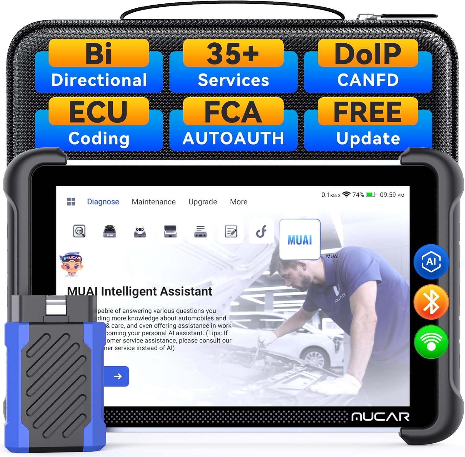 MUCAR 892BT OBD2 Scanner: AI-Assisted Full System Diagnostics