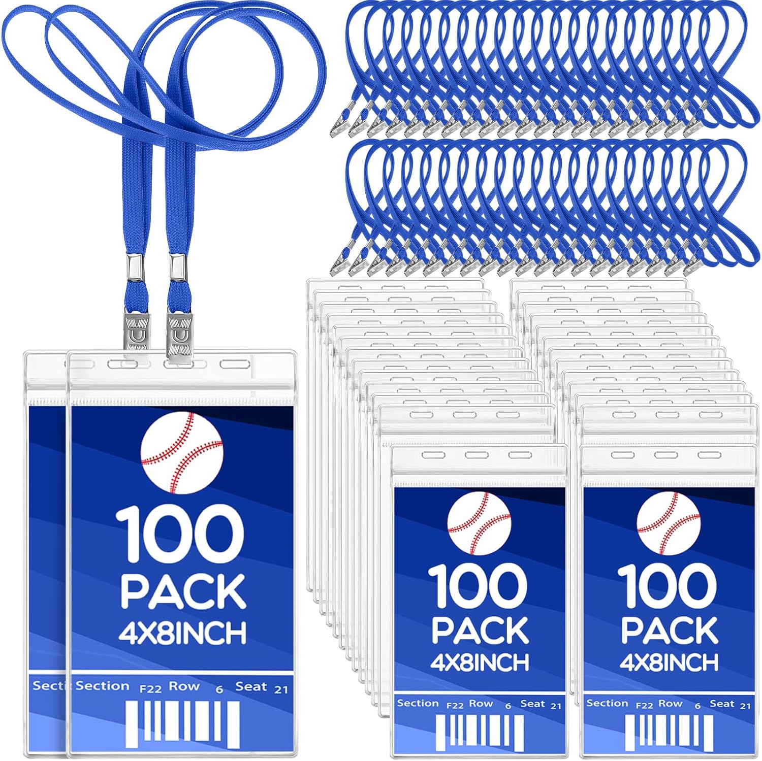 Extra Large Badge Holders with Lanyard for Events and Offices