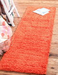 Unique Loom Solid Shag Area Rug 2 ft 7 in x 10 ft Runner - Plush