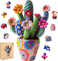 Mys Aurora Cactus Flower 500-Piece Wooden Jigsaw Puzzle - Artful