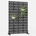 Metal Privacy Screen 72in x 44in Decorative Freestanding Panel