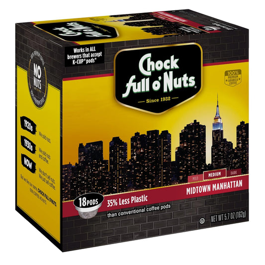Chock Full o' Nuts Midtown Manhattan Roast K-Cups - Rich Medium Roast