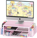 Desk Organizers and Accessories 2-Tier Monitor Stand - Pink