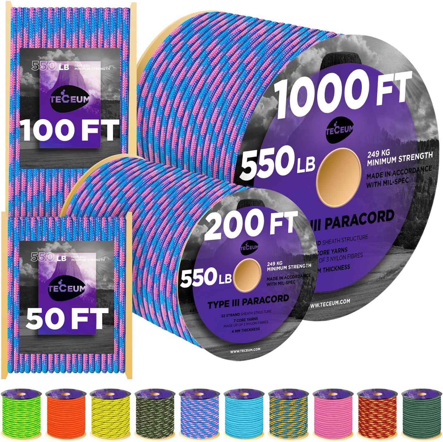 TECEUM Heavy Duty Utility Rope for Survival & Camping
