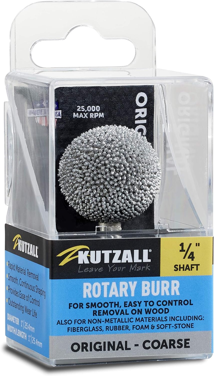 Kutzall Original Sphere Rotary Burr for Wood Carving and Shaping