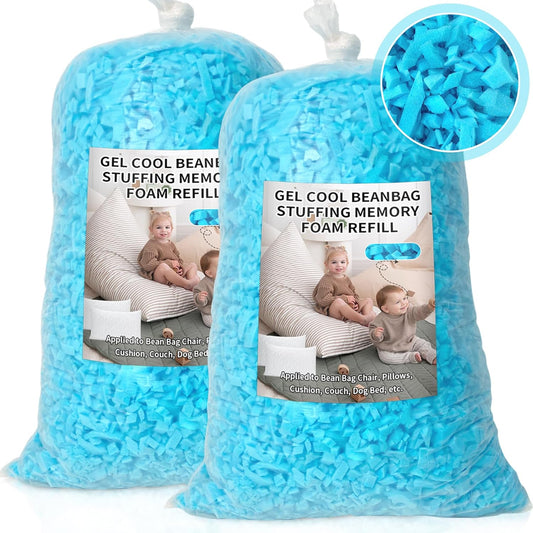 10lbs Soft Memory Foam Bean Bag Refill - Jecqbor