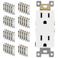 Matte White Decorator Receptacle 15A 125V - Clean, Easy Install