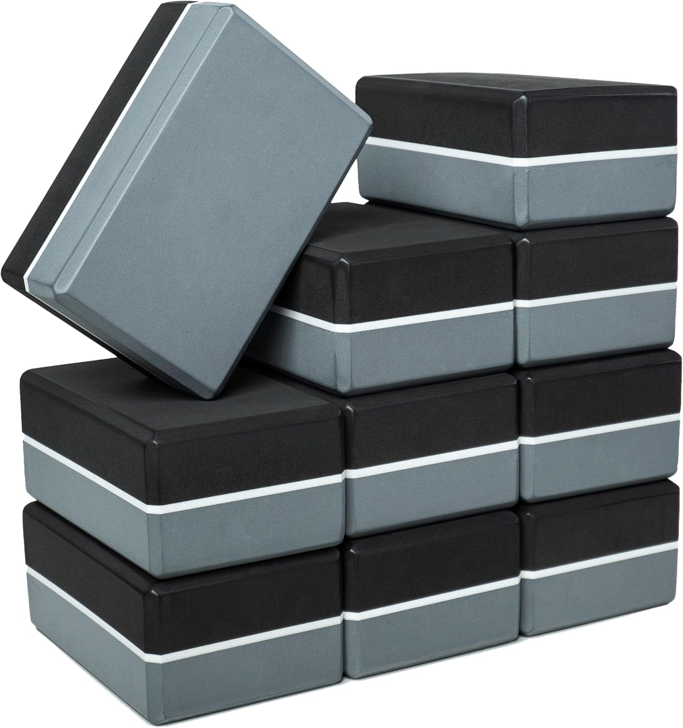Sunshine Yoga Firm Support 10-Pack Foam Blocks for Stretching & Pilates