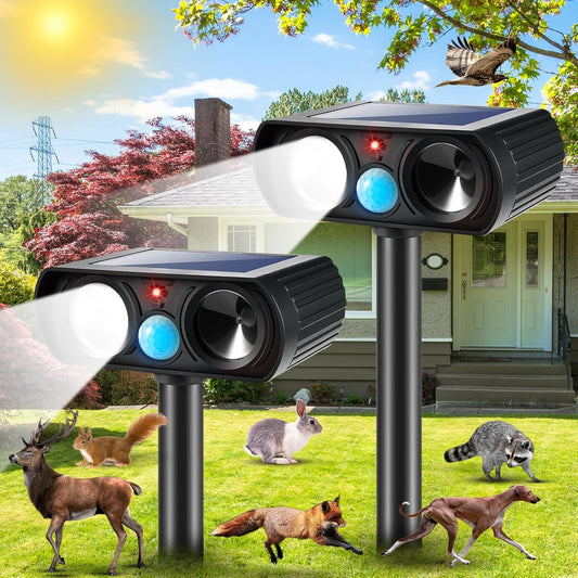 2025 Solar Deer Repellent Device with Ultrasonic Technology
