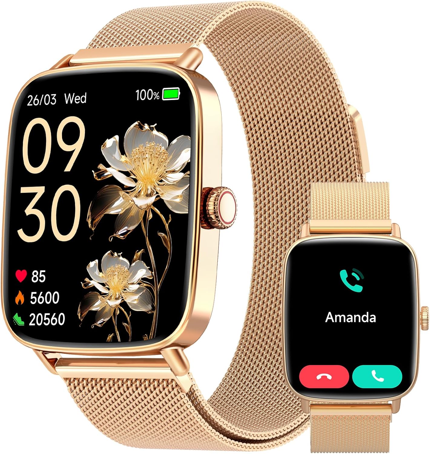 Smart Watch for Women Men with 1.85in HD Dynamic Dial