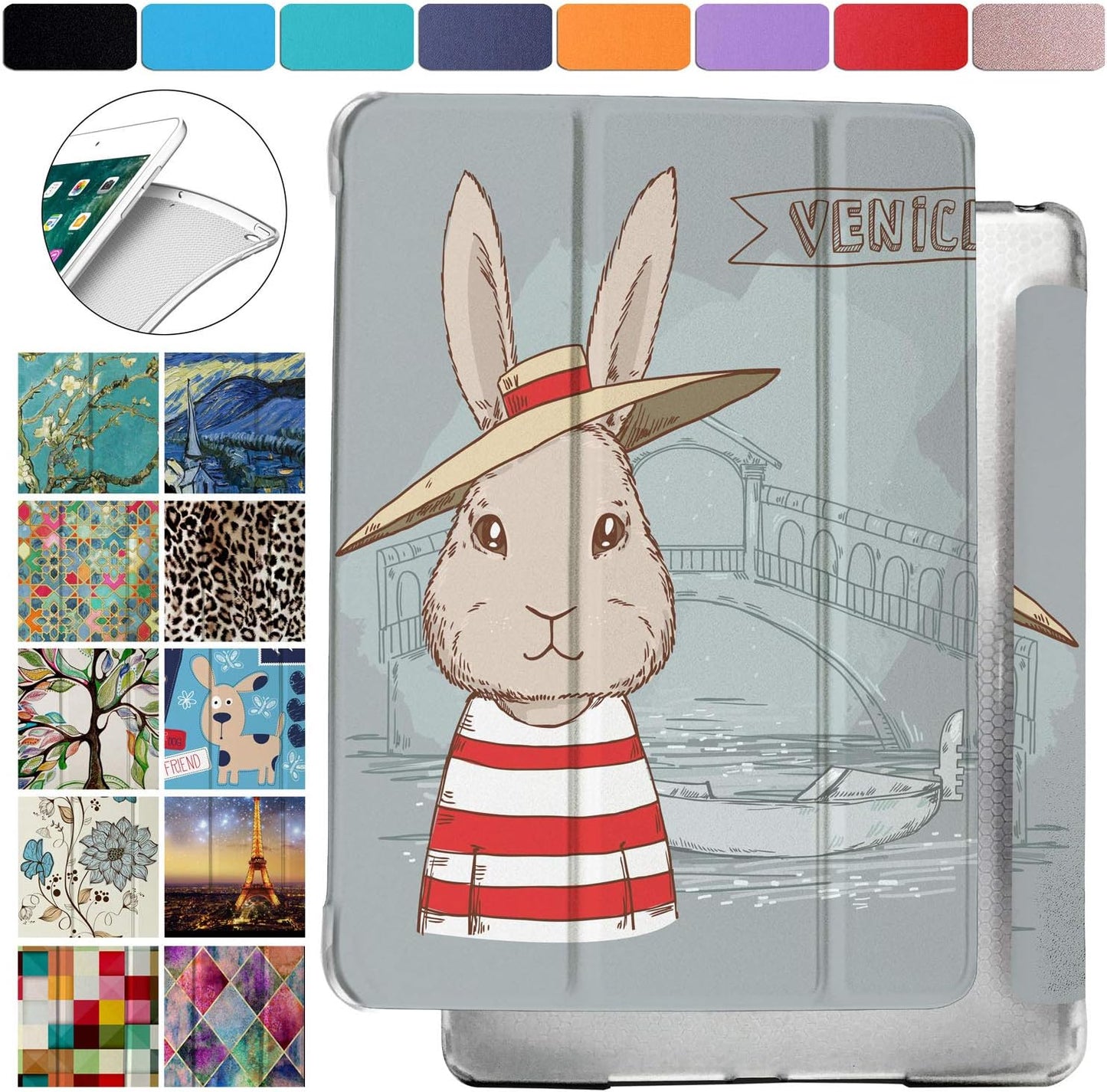 DuraSafe iPad 9.7 Inch Case with Dual Angle Stand - Bunny Hat