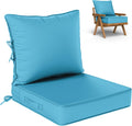 Outdoor Seat Cushion Set 22 L 22 W 4 H Inch - Waterproof Patio