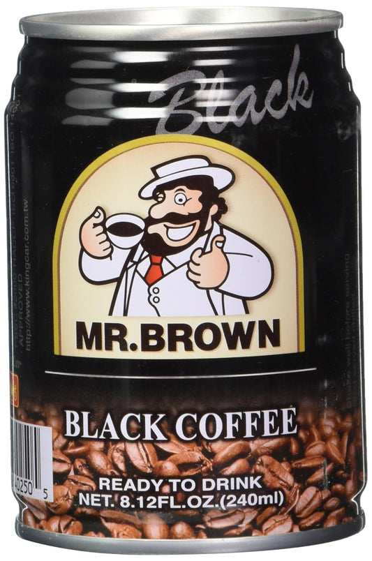 24-Pack 8.12 oz Mr. Brown Black Coffee - Rich & Bold Flavor