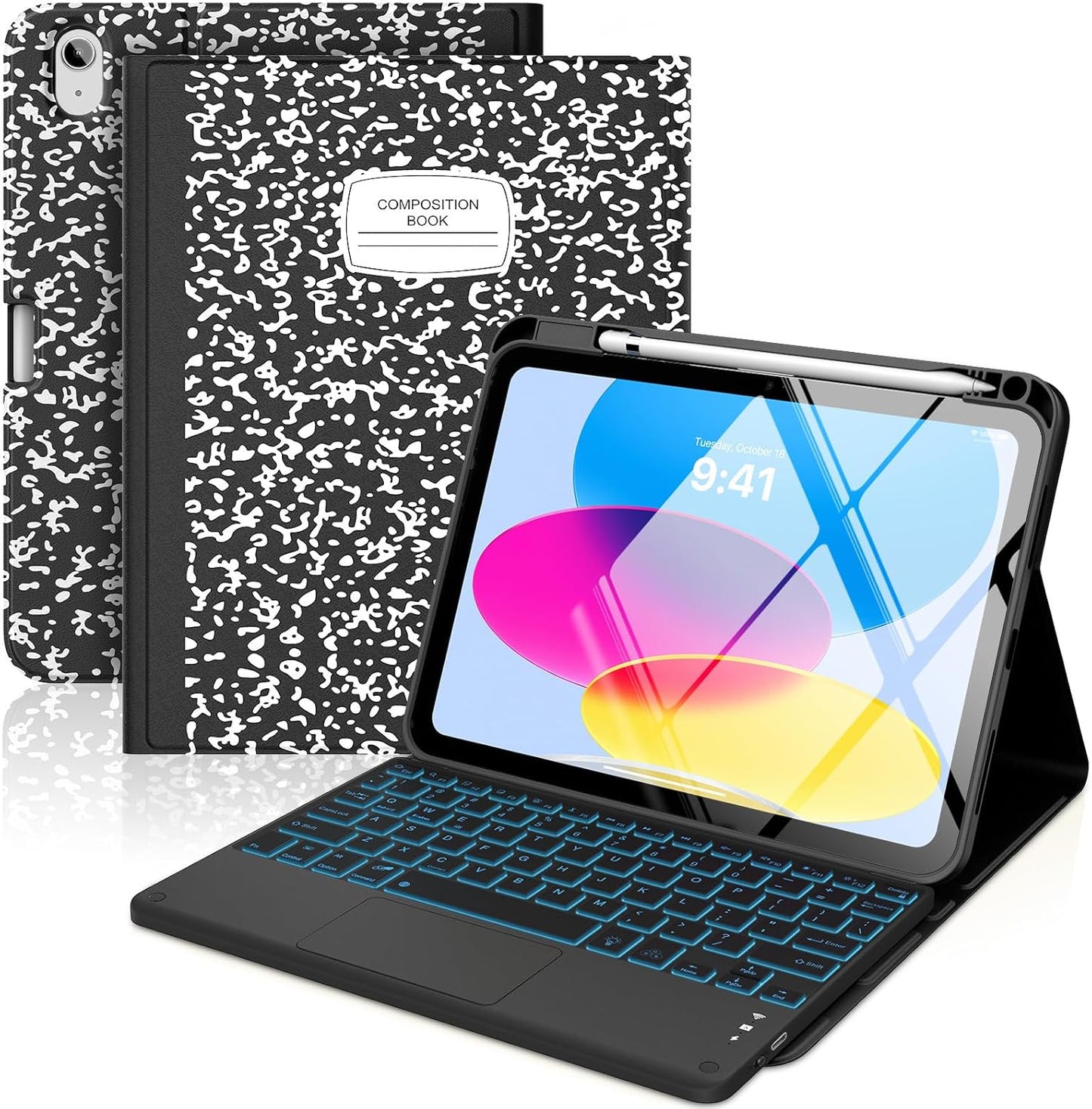 MoKo Touch Keyboard Case for iPad 11th & 10th Gen with Trackpad