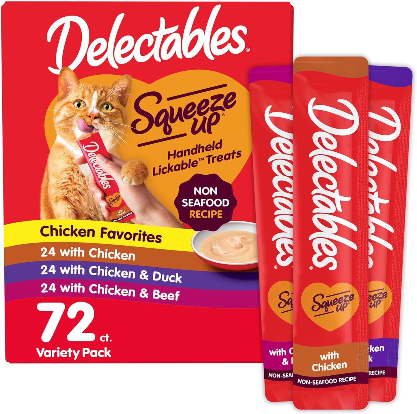 Delectables Squeeze Up Non-Seafood Variety Pack for Cats